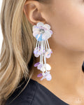 Floral Future - White Earring - Paparazzi Accessories