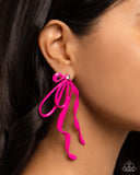 Trendy Tapestry - Pink Earring - Paparazzi Accessories