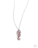 Seahorse Sailor - Pink Necklace - Paparazzi Accessories