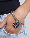 Enamored Elegance - Black Heart Bracelet - Paparazzi Accessories