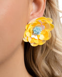 Floating Florals - Yellow Earring 💛 - Paparazzi Accessories