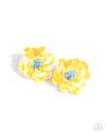 Floating Florals - Yellow Earring 💛 - Paparazzi Accessories