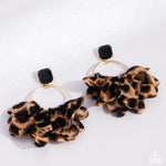 Charming Cheetah - Gold Earring - Paparazzi Accessories