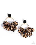 Charming Cheetah - Gold Earring - Paparazzi Accessories