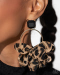 Charming Cheetah - Gold Earring - Paparazzi Accessories