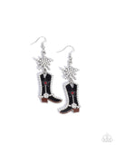 Compelling Cowboy - Black Earring - Paparazzi Accessories