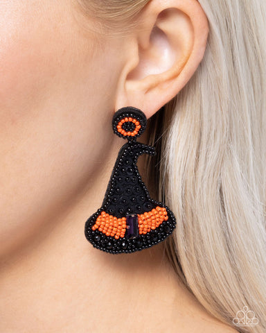 Witch Hunt - Black Earring - Paparazzi Accessories