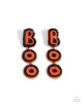 Halloween Bash - Orange Earring - Paparazzi Accessories