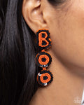 Halloween Bash - Orange Earring - Paparazzi Accessories