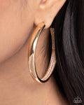 Proper Pizzazz - Multi Gold Hoop - Paparazzi Accessories