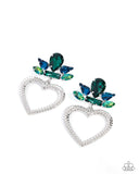 Pushing Perfection - Multi Heart Earring - Paparazzi Accessories