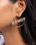 Howdy Hoedown - Gold Hoop Earring - Paparazzi Accessories