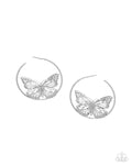 Aerial Alias - silver - Paparazzi earrings