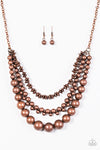 Paparazzi Accessories Beaded Beauty - Copper Necklace