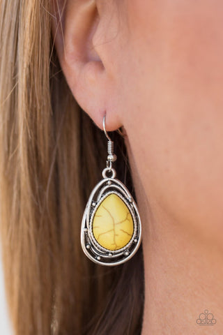 Abstract Anthropology Yellow Earrings