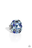 Paparazzi Accessories - Perfectly Park Avenue - Blue Ring - Life of the Party - May 2023