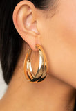 Paparazzi Accessories - Colossal Curves - Gold Earring