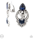 Paparazzi Accessories - Glamour Gauntlet - Blue Clip-On Earring