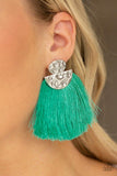 Paparazzi Accessories - Make Some Plume Green Post Earring