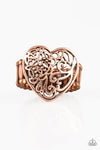 Paparazzi Meet Your MATCHMAKER - Copper - Filigree Heart Ring