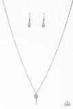 Paparazzi Accessories - Key Figure- White and Silver Necklace- Paparazzi Accessories