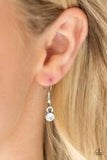 Paparazzi Accessories - Key Figure- White and Silver Necklace- Paparazzi Accessories