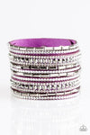 Paparazzi Accessories  - Wham Bam Glam - Purple - Wrap Bracelet