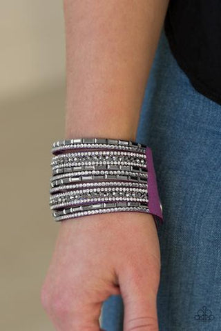 Paparazzi Accessories  - Wham Bam Glam - Purple - Wrap Bracelet