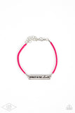 Paparazzi Accessories  - Have Faith - Pink Inspirational Bracelet