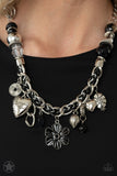 Paparazzi Accessories - Charmed, I Am Sure - Black Necklace (Blockbuster)