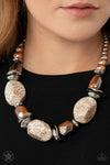 Paparazzi Accessories - In Good Glazes - Peach Necklace (Blockbuster)