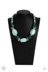 Paparazzi Accessories - In Good Glazes - Blue Necklace (Blockbuster)