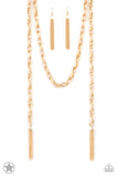 Paparazzi Accessories  - SCARFed for Attention - Gold Necklace (Blockbuster)