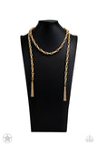 Paparazzi Accessories  - SCARFed for Attention - Gold Necklace (Blockbuster)