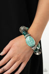 Paparazzi Accessories - Glaze of Glory - Blue Bracelet (Blockbuster)