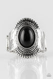 Paparazzi Modern Mesa - Black Stone - Ring