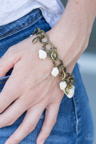 Paparazzi Accessories - Walk With Nature - White Bracelet