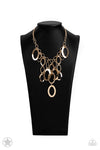 Paparazzi Accessories  - Golden Spell - Gold Necklace (Blockbuster)