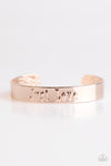 Paparazzi Accessories - Just Love - Rose Gold Inspirational Bracelet