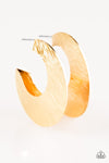 Paparazzi Accessories  - Mad About Shine - Gold Hoop Earring