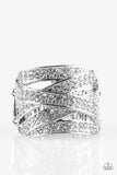 Paparazzi Accessories -  Life In The Glitter Lane - White Bling Ring