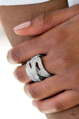 Paparazzi Accessories -  Life In The Glitter Lane - White Bling Ring