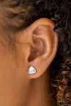 Precision Shine - White Post Earring