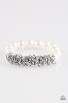 Paparazzi Accessories - Shock Factor - White Pearl Bracelet