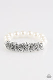 Paparazzi Accessories - Shock Factor - White Pearl Bracelet