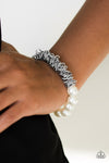 Paparazzi Accessories - Shock Factor - White Pearl Bracelet