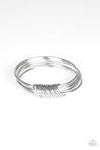 Paparazzi Full Revolution - Silver - Set of 6 Bangle Bracelets