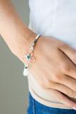 Paparazzi Accessories - Hoppin' Hibiscus & Hibiscus Hipster - Blue Rhinestone - Necklace & Bracelet (Sold as set)