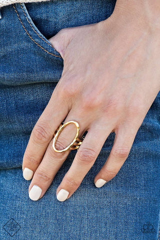 Paparazzi Accessories - "Center Chic" - Gold Ring