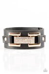 Paparazzi Accessories - Going Platinum - Black Bracelet